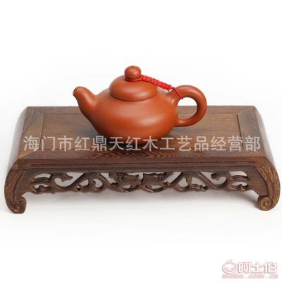 紅鼎天高檔木質工藝品 雞翅木圓頭琴桌四件套，匠心獨運，玉石點睛