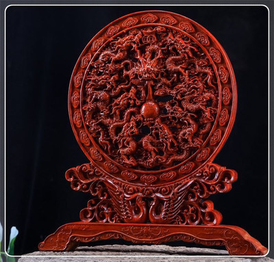 熠鼎閣【龍鳳呈祥】非洲花梨木工藝品 融合藝術、風水與健康的匠心之作